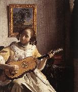 VERMEER VAN DELFT, Jan The Guitar Player t Norge oil painting reproduction